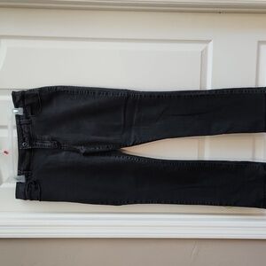 Chico's Women's Platinum Denim Black Faded Jeans Size 1.5 Short=10 Ultimate Slim